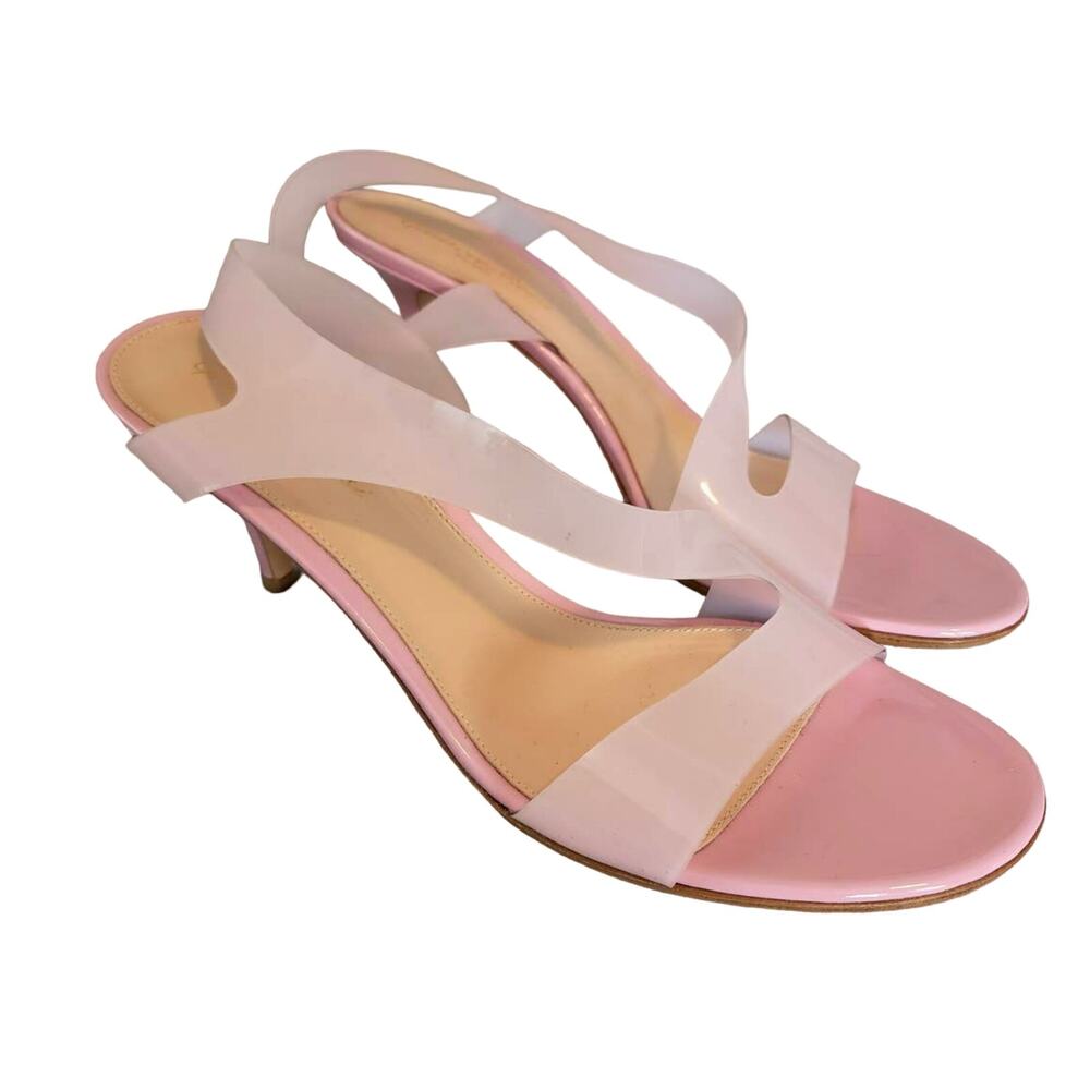 Gianvito Rossi Metropolis Pale Pink PVC Heels Open Toe Size 11 / IT 41